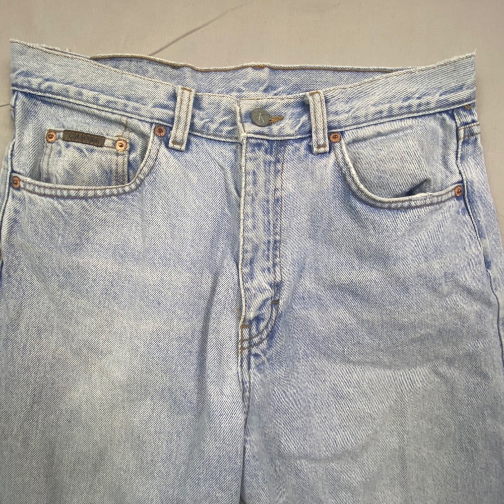 Calvin‎ Klein Vintage USA Mom Jeans Womens 30x33 Light Wash High Rise Straight